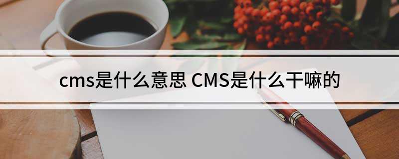 cms是什么意思(图1)